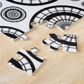 Puzzle Motif de roue répétitive noir et blanc (Côté)