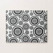 Puzzle Motif de roue répétitive noir et blanc (Horizontal)