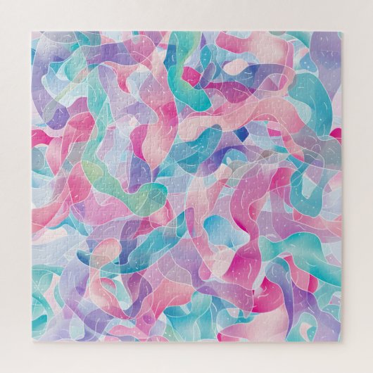 Puzzle Motif de ruban abstrait pastel (Vertical)
