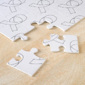 Puzzle Motif de ruban blanc (Côté)