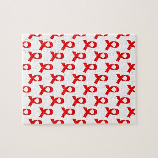 Puzzle Motif de ruban rouge (Horizontal)
