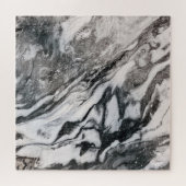 Puzzle Motif de texture noir et Marbre blanc (Horizontal)