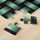 Puzzle Motif de tissage noir vert (Côté)