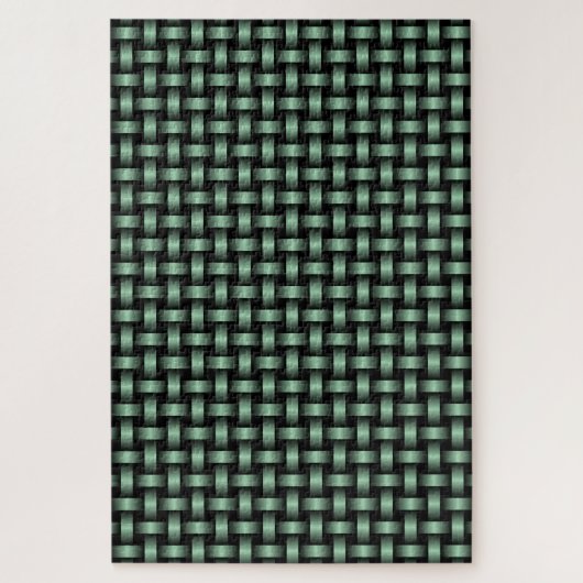 Puzzle Motif de tissage noir vert (Vertical)