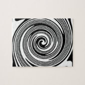 Puzzle Motif de tourbillonnement noir et blanc (Horizontal)