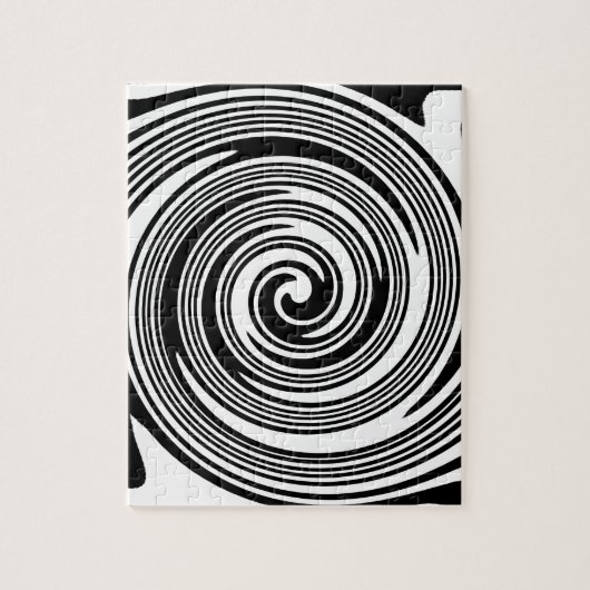 Puzzle Motif de tourbillonnement noir et blanc (Vertical)
