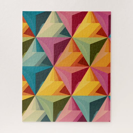 Puzzle Motif de triangle géométrique gras (Vertical)
