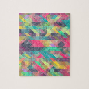 Puzzle motif de triangles géométriques cool