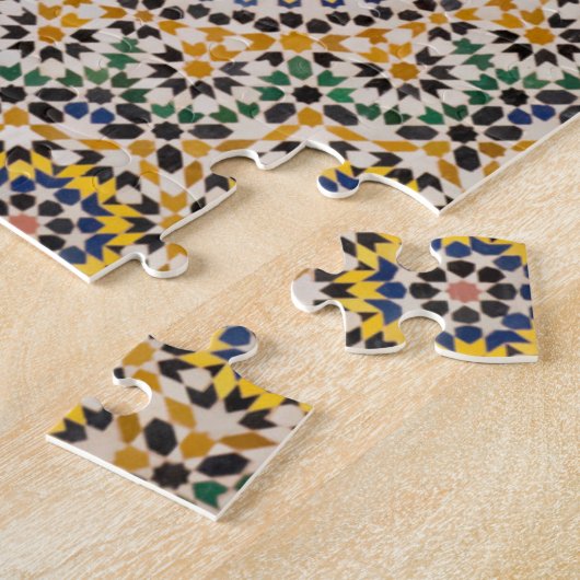 Puzzle motif de tuiles géométriques, Maroc (Côté)
