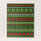 Puzzle Motif de vacances rouge et vert (Vertical)