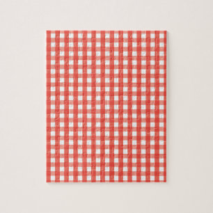 Puzzle Motif de vérification En vichy rouge