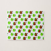 Puzzle Motif d'échange de pommes rouges et vertes (Horizontal)