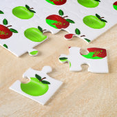 Puzzle Motif d'échange de pommes rouges et vertes (Côté)