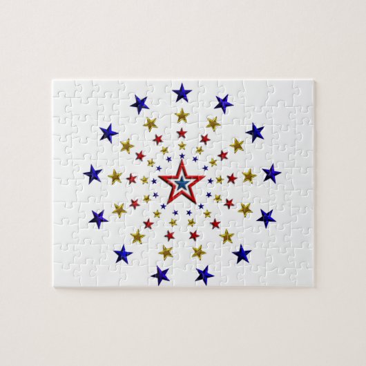 Puzzle Motif des étoiles patriotiques (Horizontal)