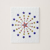 Puzzle Motif des étoiles patriotiques (Vertical)