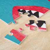 Puzzle Motif des lèvres rouges des dents de requin (Côté)
