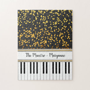 Puzzle Motif des Pois d'or des clés de piano personnalisé