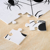 Puzzle Motif d'Halloween Black White araignées (Côté)