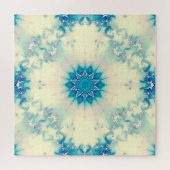 Puzzle Motif d'hiver Frosty Blue Snowflake (Horizontal)