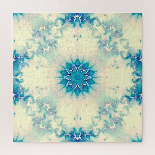 Puzzle Motif d'hiver Frosty Blue Snowflake (Vertical)