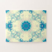 Puzzle Motif d'hiver Frosty Blue Snowflake (Horizontal)