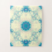 Puzzle Motif d'hiver Frosty Blue Snowflake (Vertical)