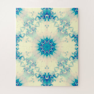 Puzzle Motif d'hiver Frosty Blue Snowflake