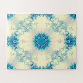 Puzzle Motif d'hiver Frosty Blue Snowflake (Horizontal)