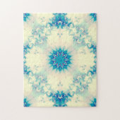Puzzle Motif d'hiver Frosty Blue Snowflake (Vertical)