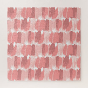 Puzzle Motif d'huile de pinceau rose