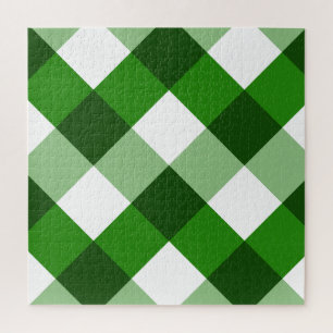 Puzzle Motif diamant Argyle vert