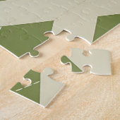 Puzzle Motif diamant Argyle vert olive (Côté)