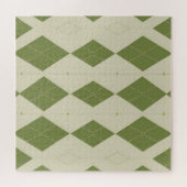Puzzle Motif diamant Argyle vert olive (Horizontal)