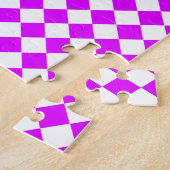 Puzzle Motif diamant de Checker blanc violet (Côté)