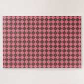 Puzzle Motif diamant de Checker Brown rose (Horizontal)