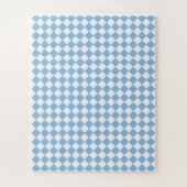 Puzzle Motif diamant de damier bleu et blanc (Vertical)