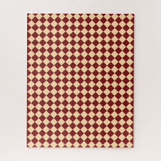 Puzzle Motif diamant rouge jaune Checker (Vertical)