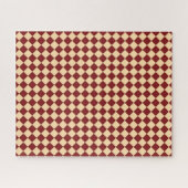 Puzzle Motif diamant rouge jaune Checker (Horizontal)