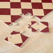 Puzzle Motif diamant rouge jaune Checker (Côté)