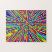 Puzzle Motif d'illusion difficile des lasers arc-en-ciel (Horizontal)