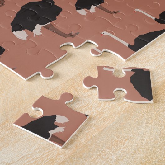 Puzzle Motif d'illustration Ostrich Bird (Côté)