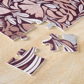 Puzzle Motif d'illustrations florales de Bourgogne rose (Côté)
