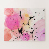 Puzzle motif d'oiseaux colorés Abstraits (Horizontal)