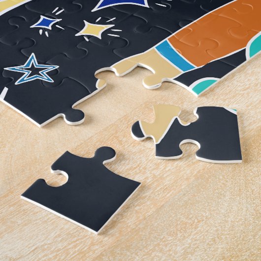 Puzzle Motif Doodle de l'espace extra-atmosphérique (Côté)