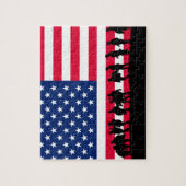 Puzzle Motif drapeau Patriot USA Soldiers (Vertical)