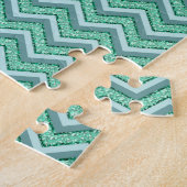 Puzzle Motif Emerald Chevron à facettes (Côté)