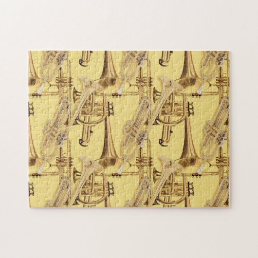Puzzle Motif en laiton de trompette (Horizontal)