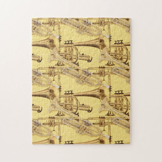 Puzzle Motif en laiton de trompette (Vertical)