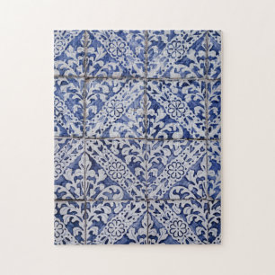 Puzzle Motif en mosaïque marocaine espagnole Texture Vin