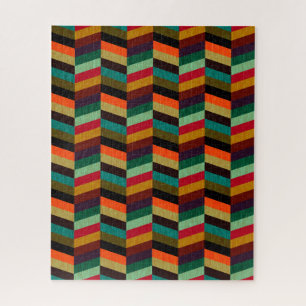 Puzzle Motif en os de cerf multicolore